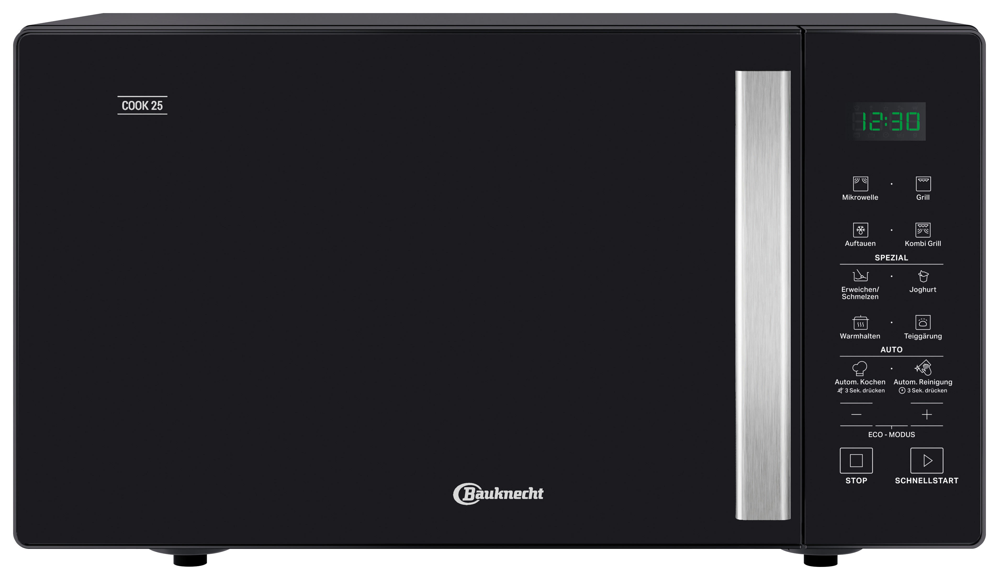 Bauknecht Mikrowelle mit Grill MWK 253 B schwarz Metall B/H/L: ca. 41,9x28,1x48,3 cm Mikrowelle_Bauknecht MWK 253 B - schwarz (48,30/41,90/28,10cm) - Bauknecht