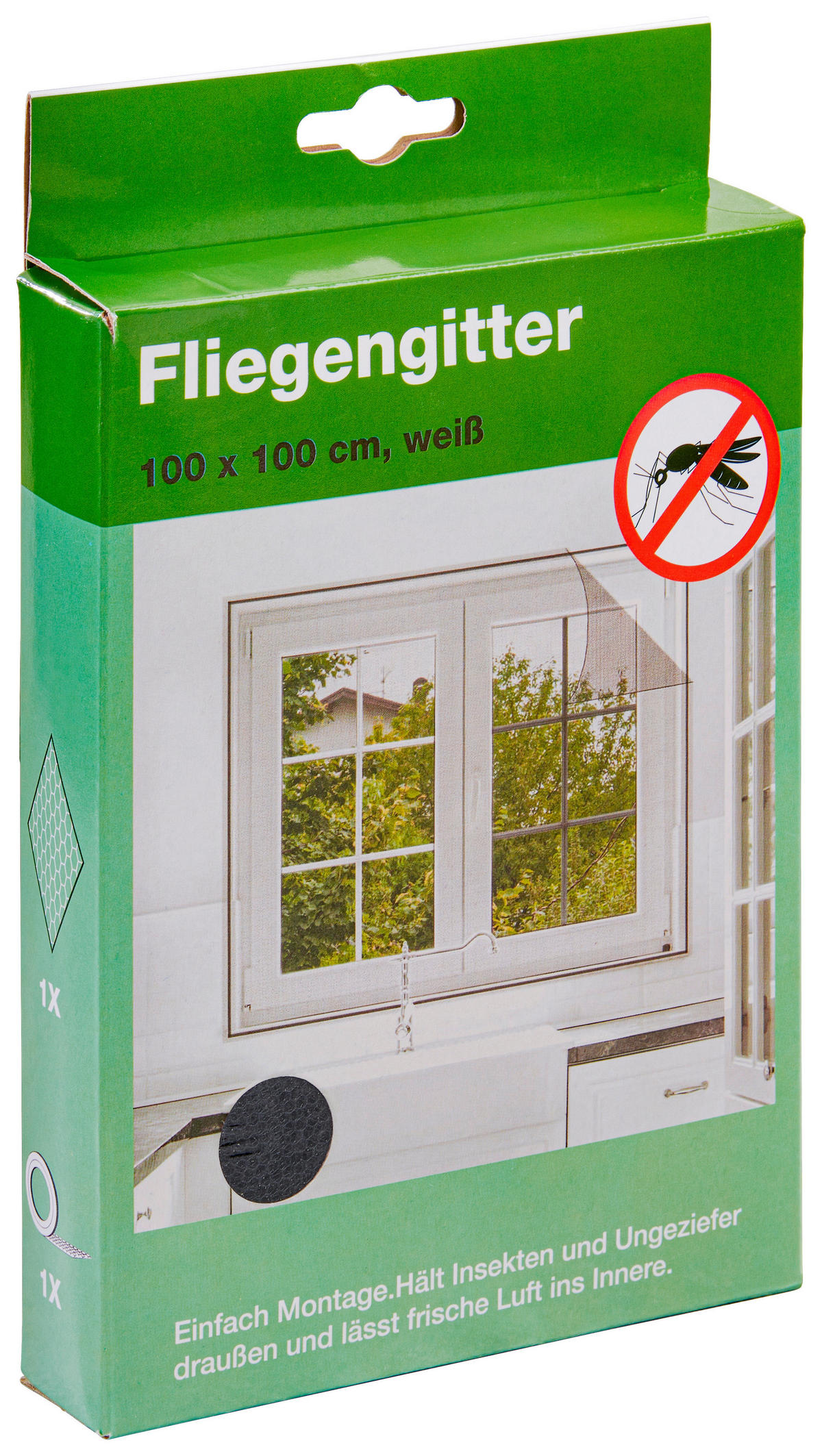 POCOline Fliegengitter schwarz B/L: ca. 100x100 cm Fliegengitter 100x100cm - schwarz (100,00/100,00cm) - POCOline