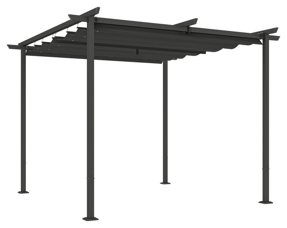 Outsunny Pergola dunkelgrau Metall B/H/L: ca. 300x227x300 cm Pergola - dunkelgrau (300,00/300,00/227,00cm) - Outsunny
