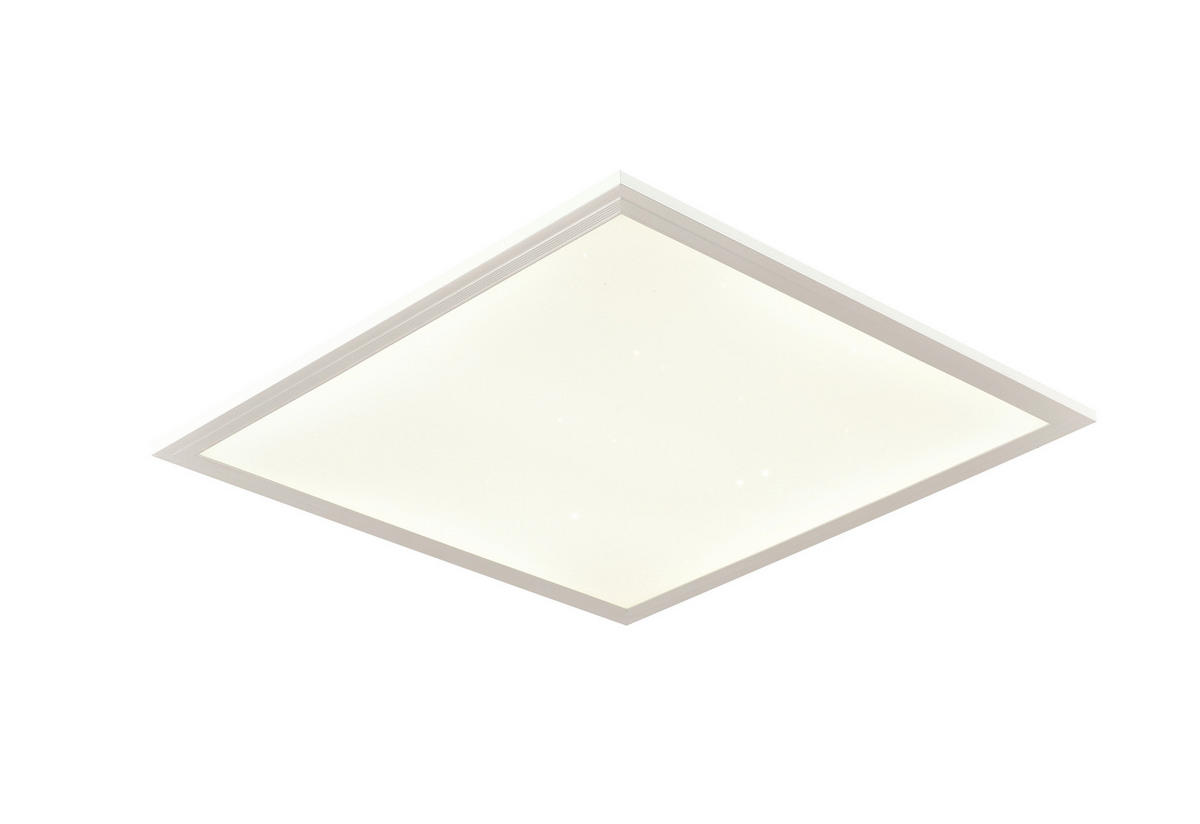 Deckenleuchte weiß Metall Kunststoff B/H/L: ca. 39,5x6,5x39,5 cm LED-Panel_Starry_Plan - weiß (39,50/39,50/6,50cm)