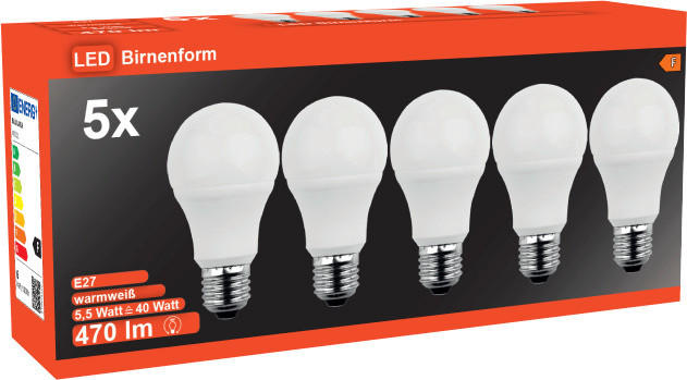 Blulaxa Leuchtmittel 49231 E27 LED-Leuchtmittel_5erPack E27 - weiß (6,00cm) - Blulaxa