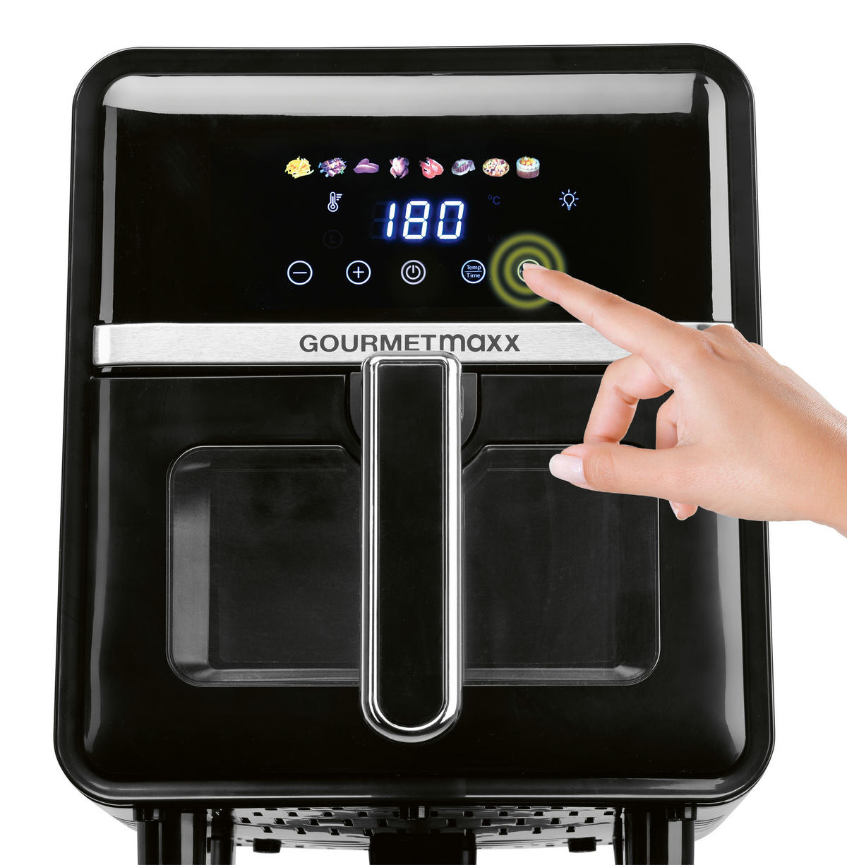 GOURMETmaxx Heißluftfritteuse Heißluftfritteuse - schwarz (36,50/25,00/30,00cm) - GOURMETmaxx