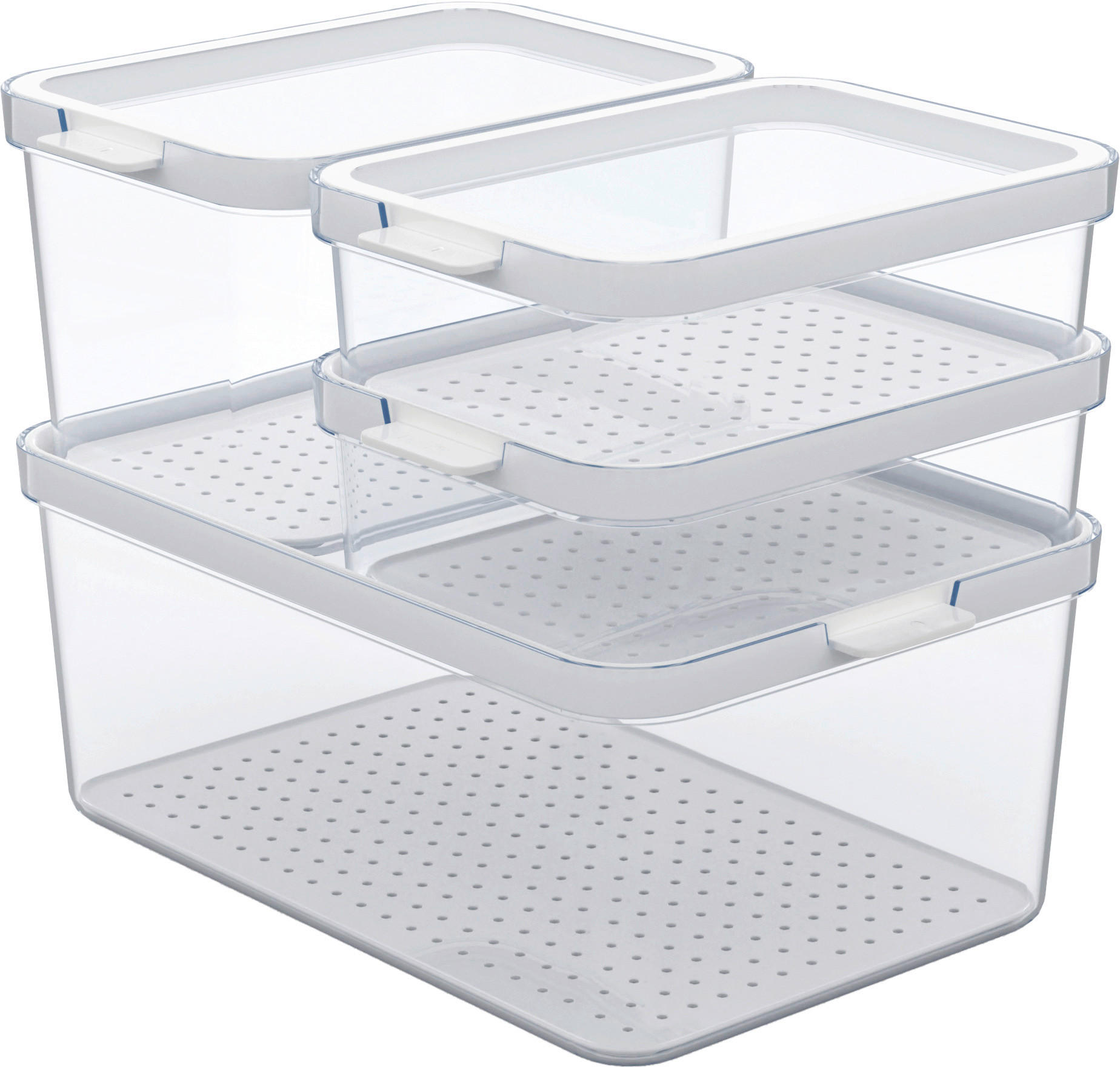 Rotho Kühlschrank Organizer CAUMA weiß B/H/L: ca. 20x22,5x28,5 cm CAUMA - weiß/transparent (28,50/20,00/22,50cm) - Rotho