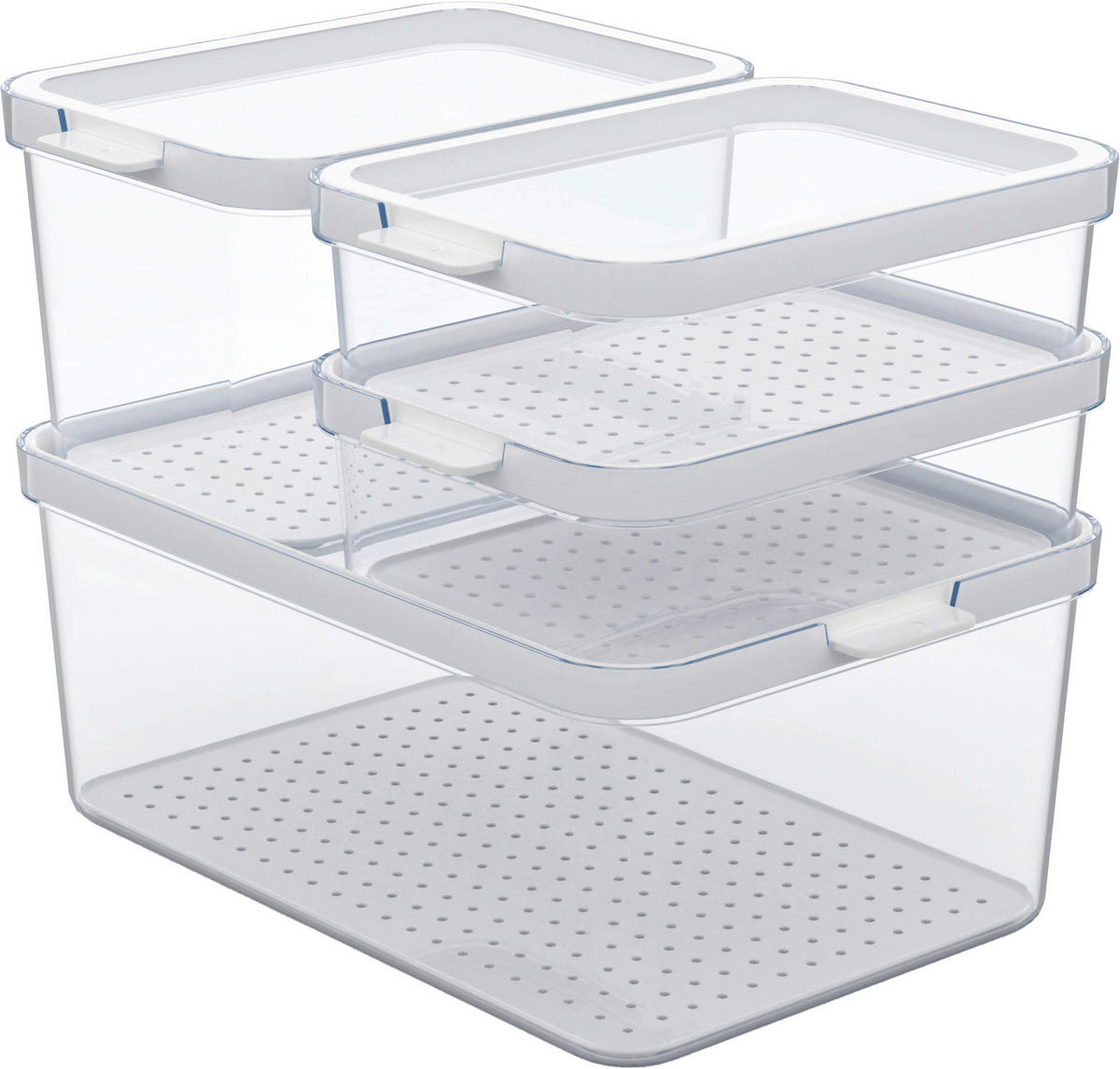 Rotho Kühlschrank Organizer CAUMA weiß B/H/L: ca. 20x22,5x28,5 cm CAUMA - weiß/transparent (28,50/20,00/22,50cm) - Rotho