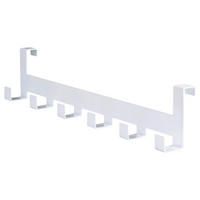 Türgarderobe Hook 6 weiß pulverbeschichtet Metall B/H/T: ca. 40x8x5 cm Hook 6 - weiß (40,00/8,00/5,00cm)