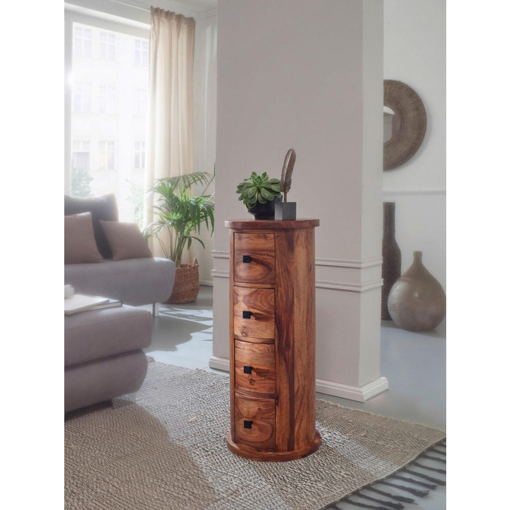 Thumbnail - Sideboard natur schwarz B/H/T: ca. 35x85x35 cm