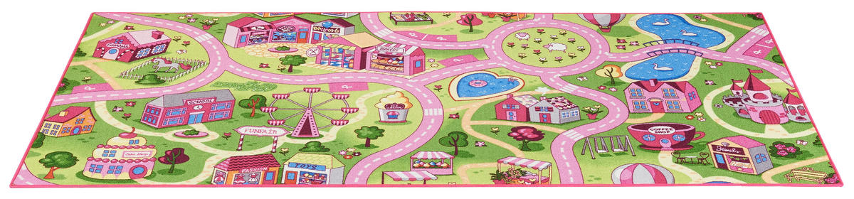 Kinderteppich Sweet Town pink B/L: ca. 95x200 cm Sweet Town - pink (95,00/200,00cm)