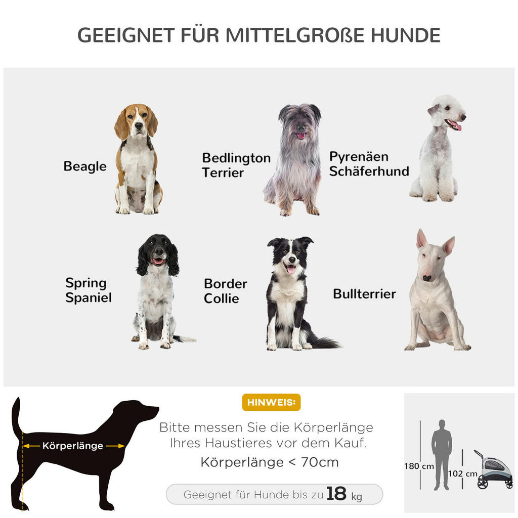 Thumbnail - PawHut Hunde-Zubehör schwarz Polyester B/H/L: ca. 67x107x102 cm