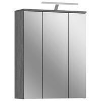 Spiegelschrank BLAKE Rauchsilber Nachbildung weiß Hochglanz B/H/T: ca. 64x77x21 cm BLAKE - weiß (64,00/77,00/21,00cm) - xonox.home