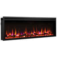 Balderia Elektrischer-Kamin Atlanta EF288B schwarz B/H/L: ca. 14,7x48x152,4 cm Elektro-Kamin Atalanta 60" - schwarz (152,40/14,70/48,00cm) - Balderia