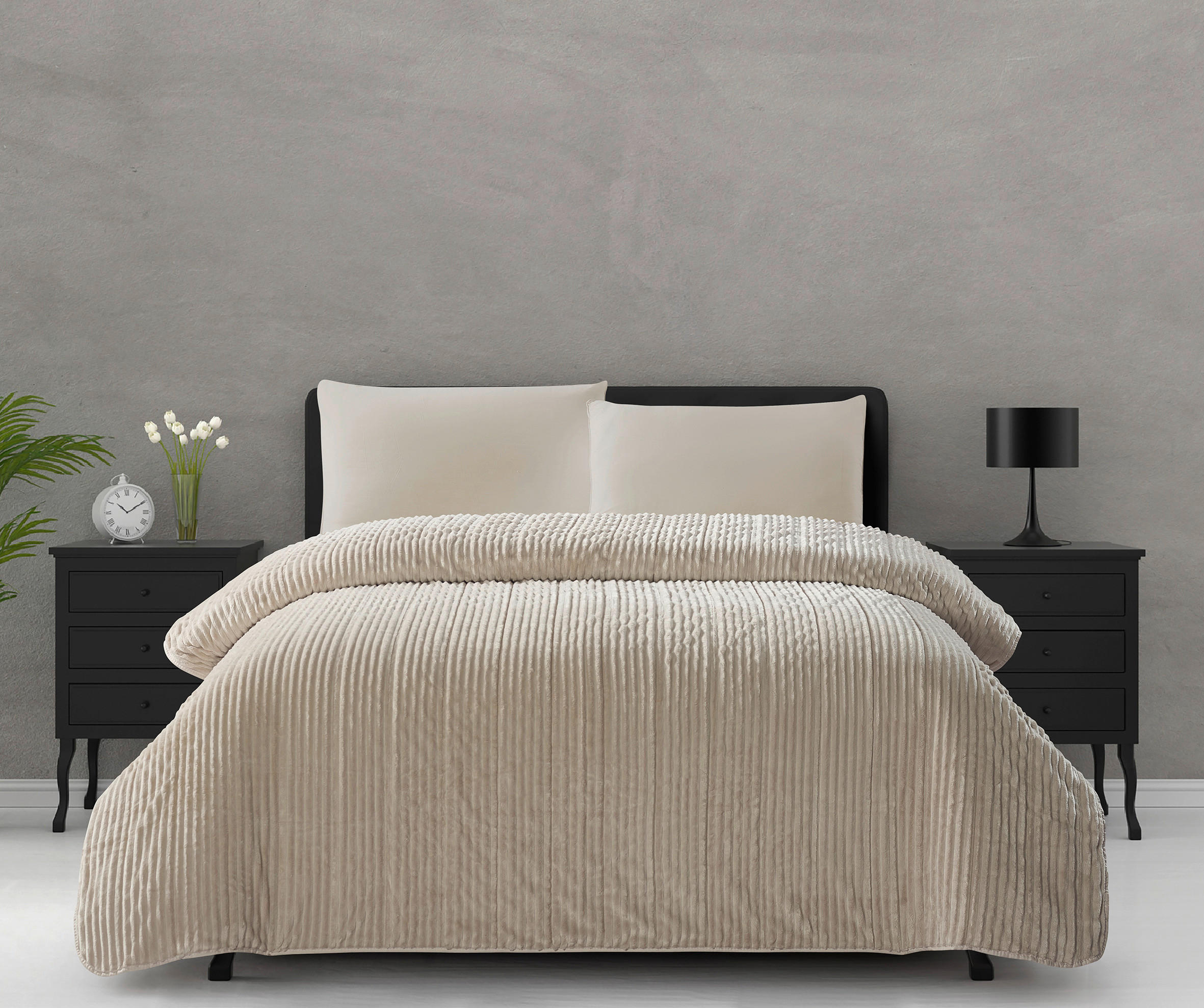 Tagesdecke Tagesdecke_Flanellcord sand - sand (200,00/220,00cm)