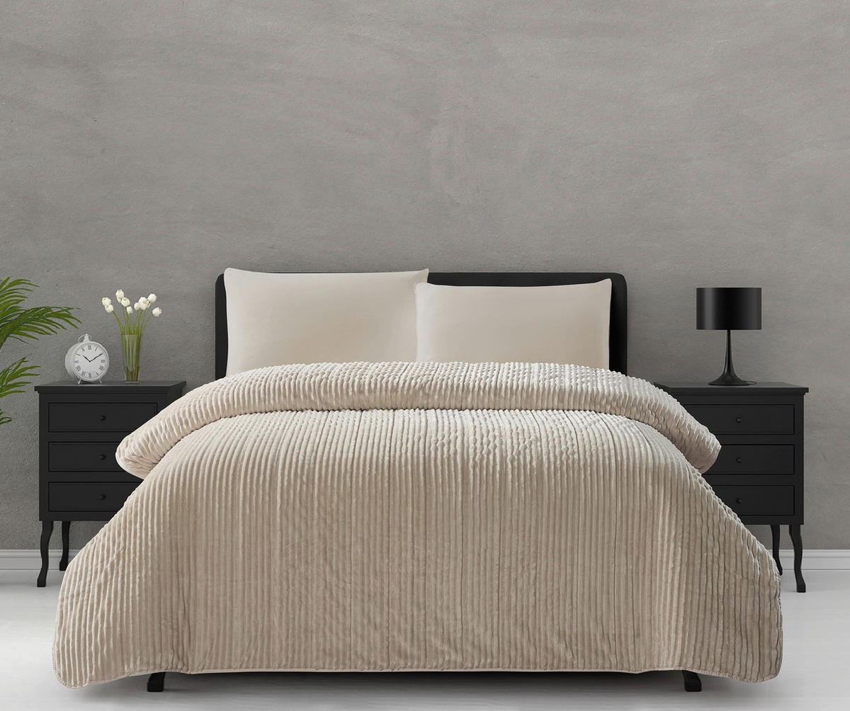 Tagesdecke Tagesdecke_Flanellcord sand - sand (200,00/220,00cm)
