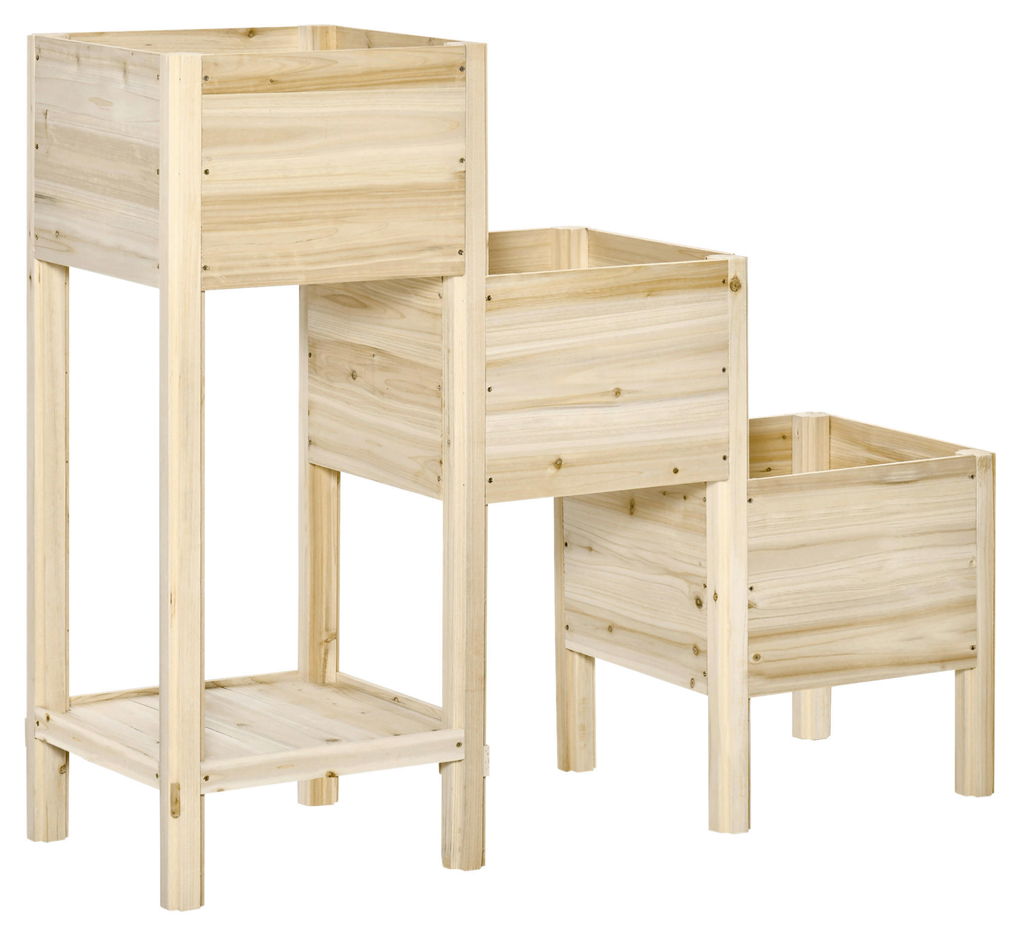 Outsunny Hochbeet Kiefer B/H/T: ca. 125x108x45 cm Hochbeet 845-653 - (125,00/108,00/45,00cm) - Outsunny