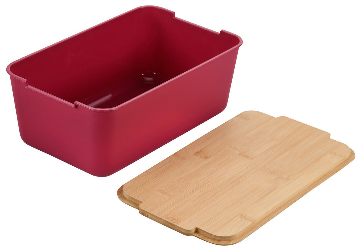 Kesper Haushaltshelfer rot Kunststoff Brotbox - natur/rot - Kesper