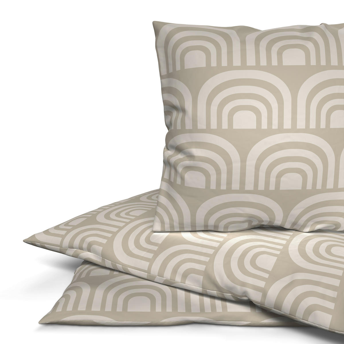 Baumwoll Bettwäsche Bettwäsche_Rainbow 135x200cm - beige/natur (135,00/200,00cm)