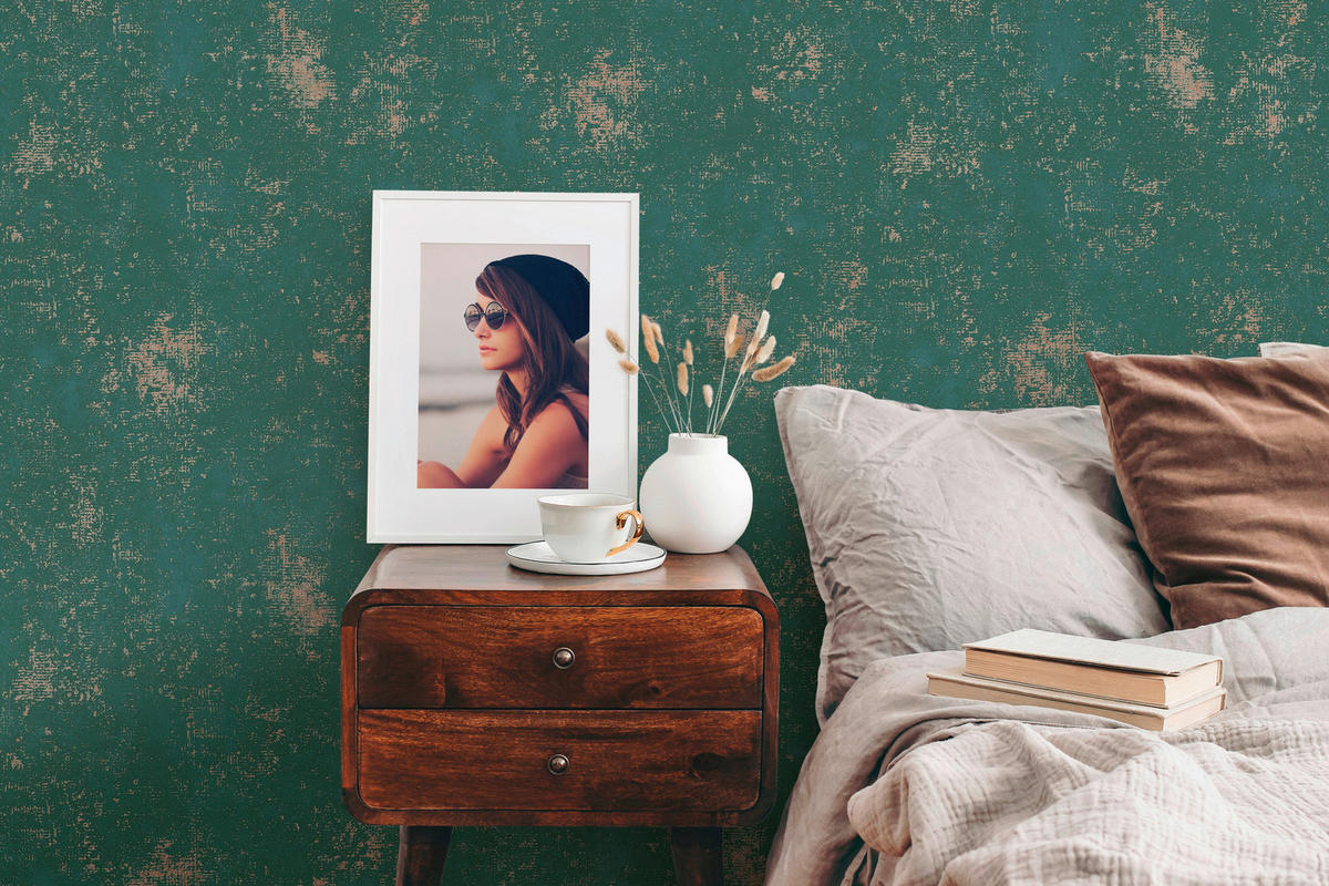 A.S.Creation Vliestapete türkis grün gold B/H/D: ca. 53x1005x9 cm Vliestapete - gold/grün (9,00/1005,00cm) - A.S.Creation