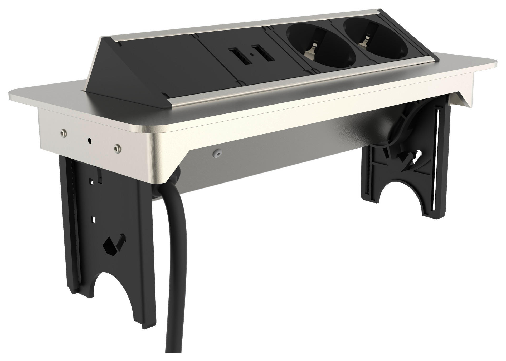 SCHÜTTE Steckdose 03074, E2 schwarz B/H/T: ca. 28x11x13 cm 03074, E2 - schwarz (28,00/11,00/13,00cm) - Schütte