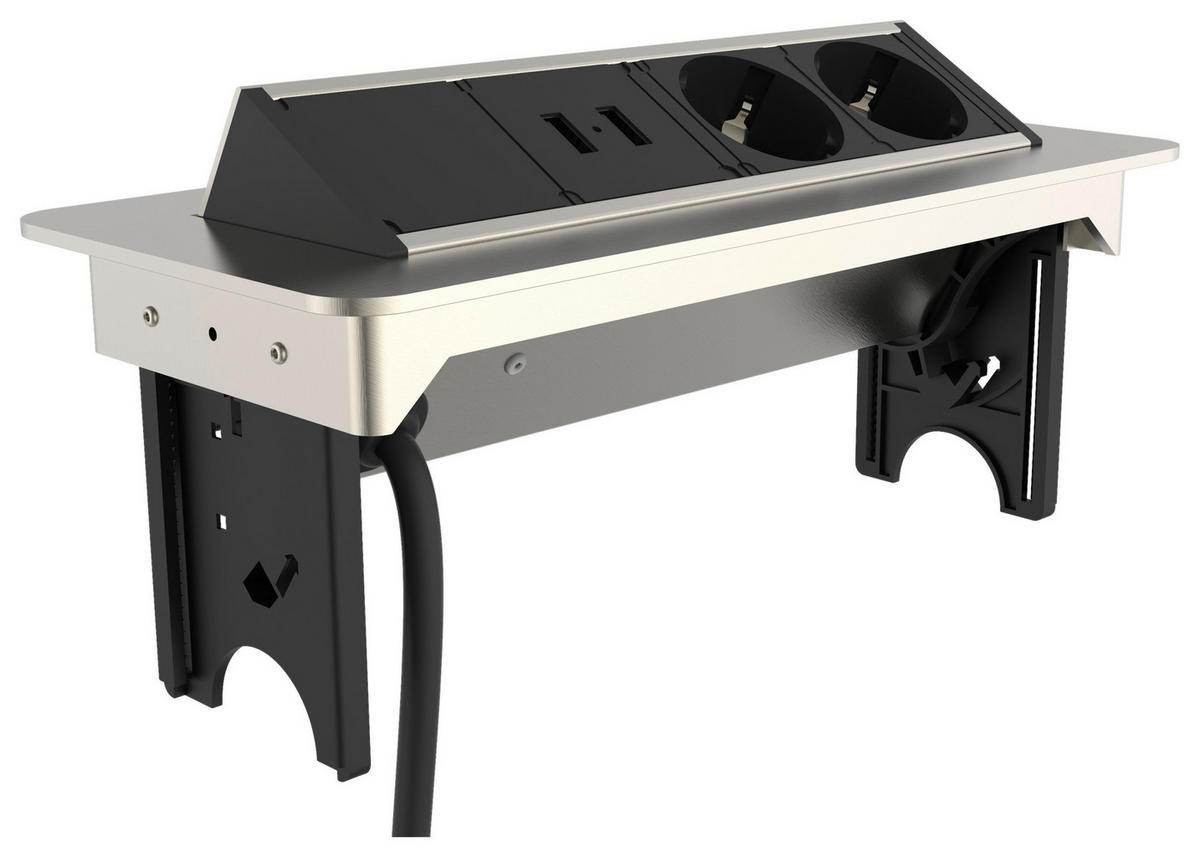 SCHÜTTE Steckdose 03074, E2 schwarz B/H/T: ca. 28x11x13 cm 03074, E2 - schwarz (28,00/11,00/13,00cm) - Schütte