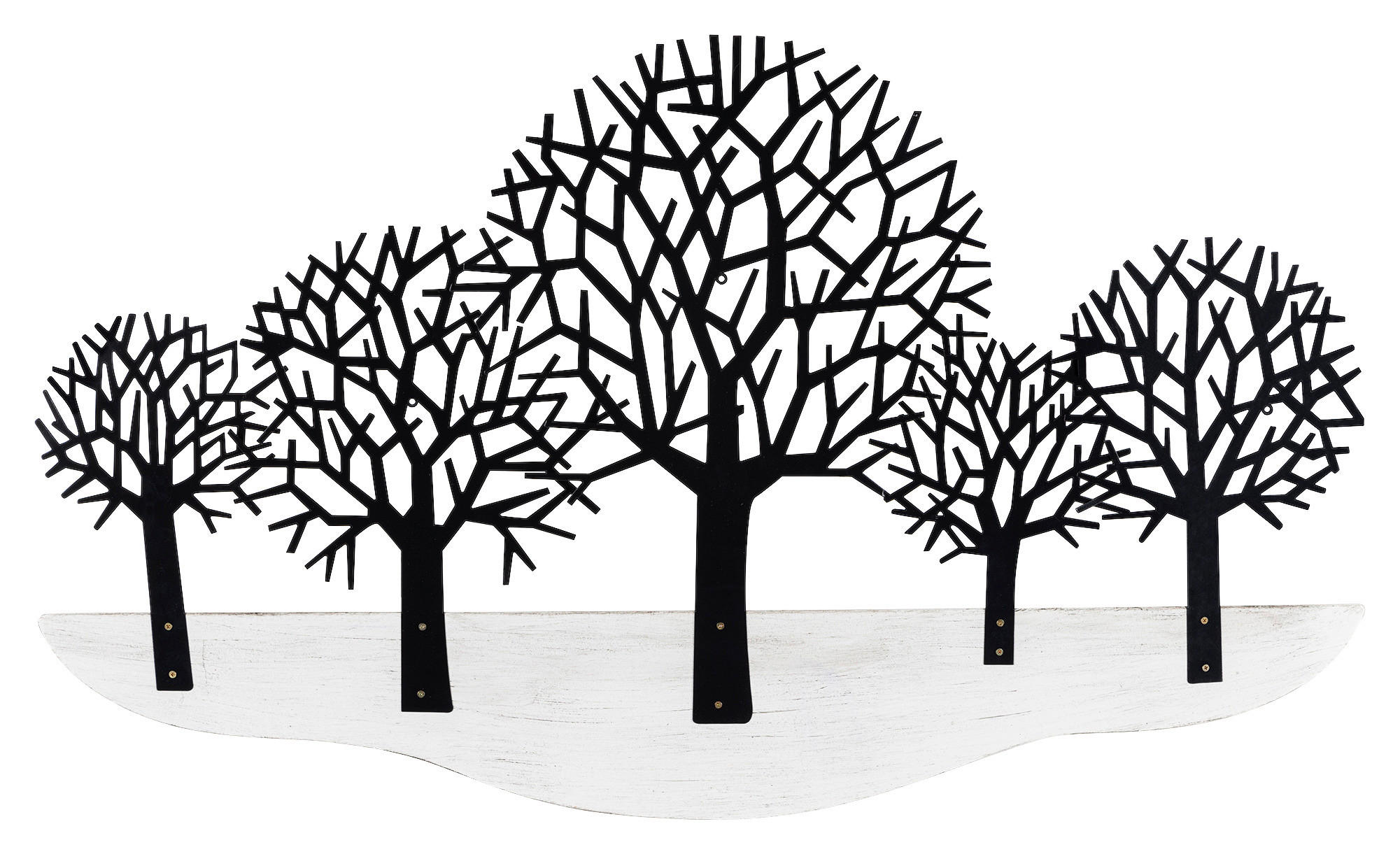 Wanddekoration Wanddekoration_Baumsilhouetten - schwarz/grau (100,00/59,00cm)