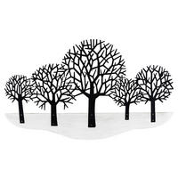 Wanddekoration Wanddekoration_Baumsilhouetten - schwarz/grau (100,00/59,00cm)