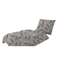 Bettenset Bettenset_bedruckt_Federn 135x200cm - grau (135,00/200,00cm)