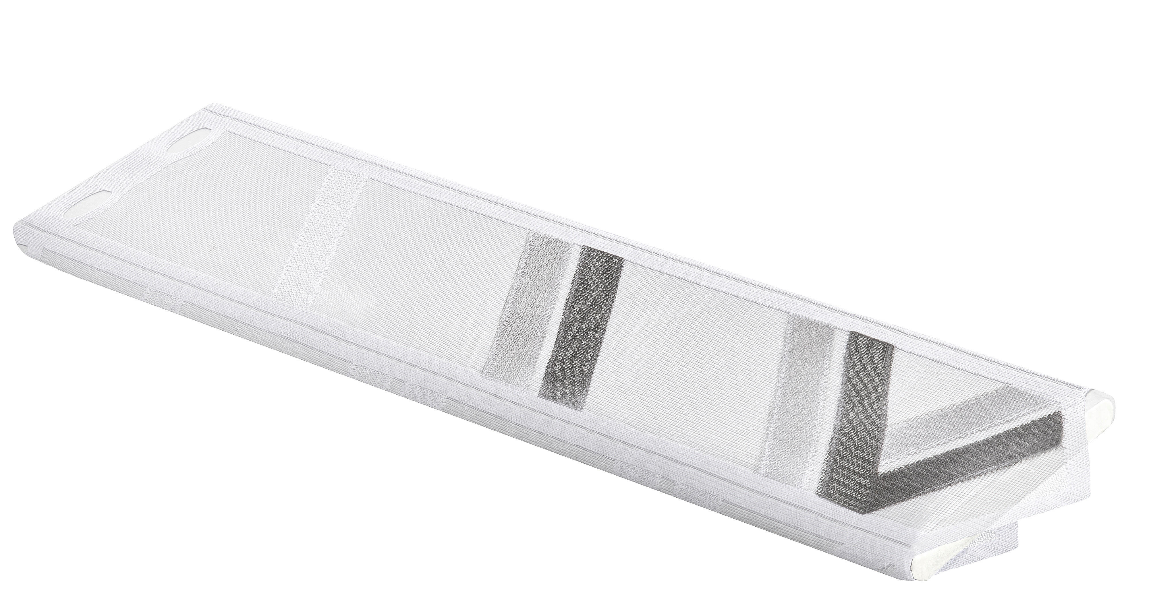 Scheibengardinen-Meterware weiß H: ca. 60 cm Scheibengardine - weiß/schwarz (60,00cm)