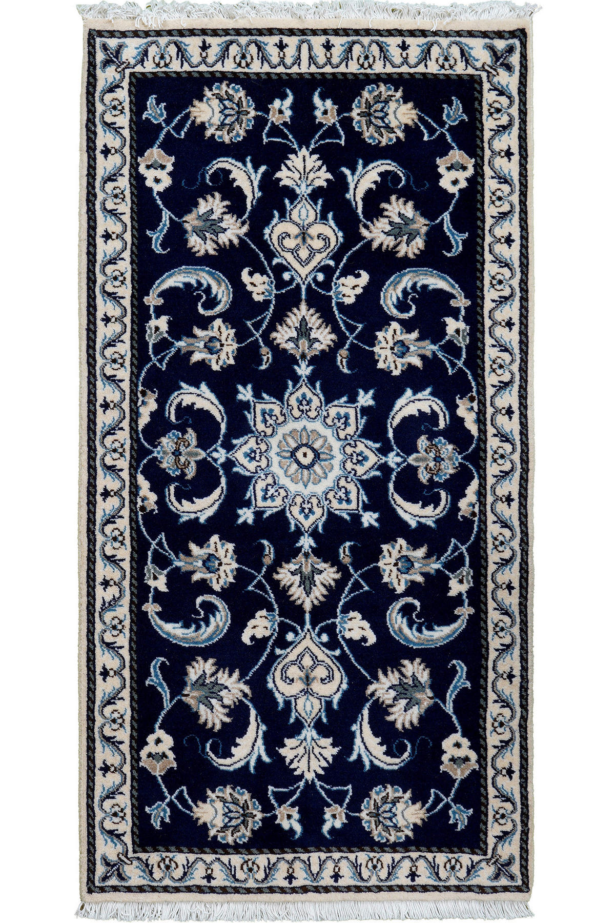 PersaTepp Teppich Nain 12La beige B/H/L: ca. 66x1x132 cm Nain 12La - blau/beige (132,00/66,00/1,00cm) - PersaTepp