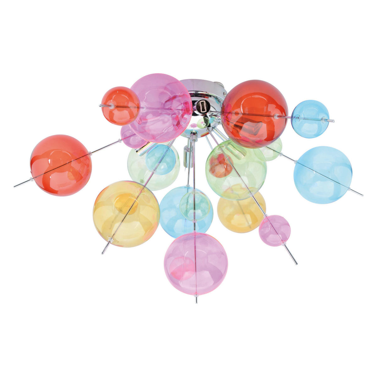Näve Leuchten Deckenleuchte bunt Metall Glas B/H/T/D: ca. 57x38x57x57 cm G9 6 Brennstellen EXPLOSION - bunt (57,00/38,00/57,00cm) - Näve Leuchten