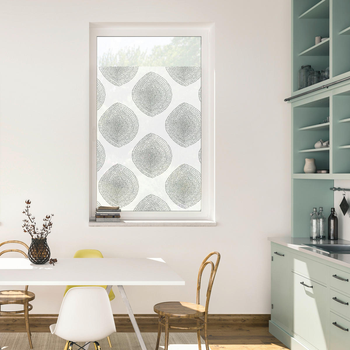 LICHTBLICK Fensterfolie Boho  Boho weiß B/L: ca. 100x130 cm Boho - weiß (100,00/130,00cm) - LICHTBLICK