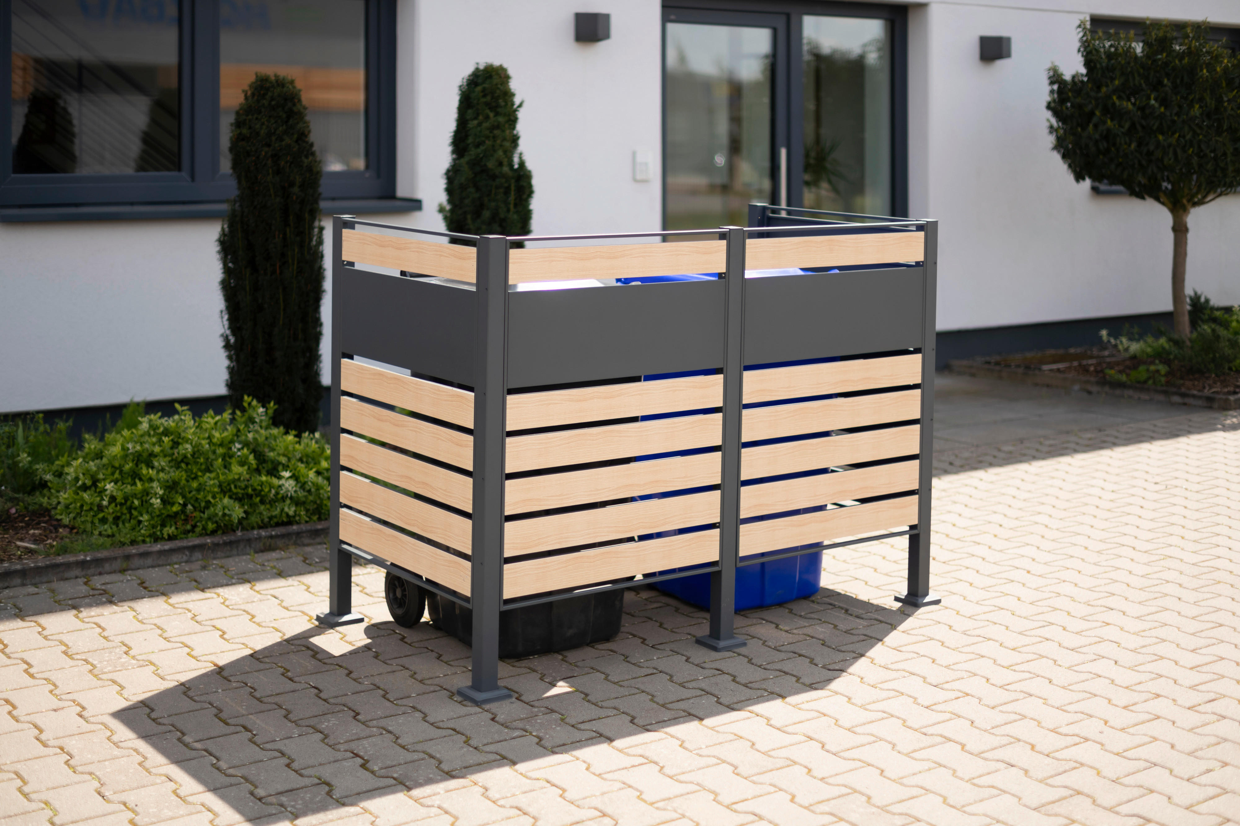 Westmann MülltonnenverkleidungBox Planum Box Planum - natur/anthrazit (90,00/170,00/120,00cm) - Westmann