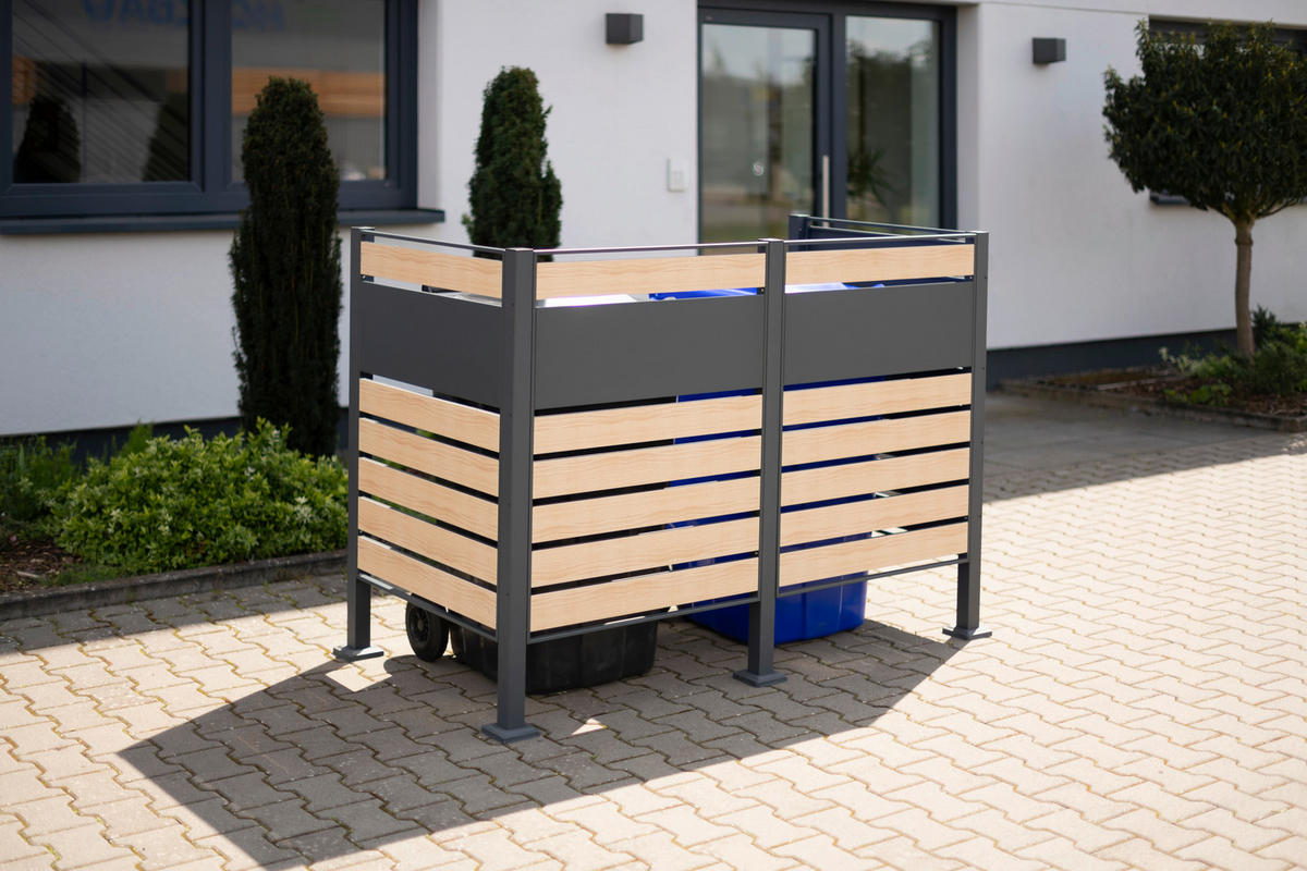 Westmann MülltonnenverkleidungBox Planum Box Planum - natur/anthrazit (90,00/170,00/120,00cm) - Westmann