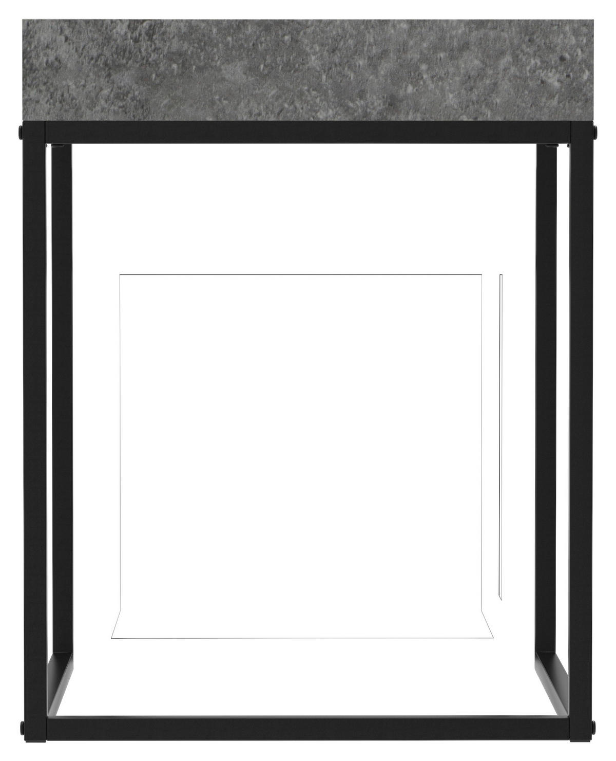 Beistelltisch Vida Beton MDF Vida - Beton/schwarz