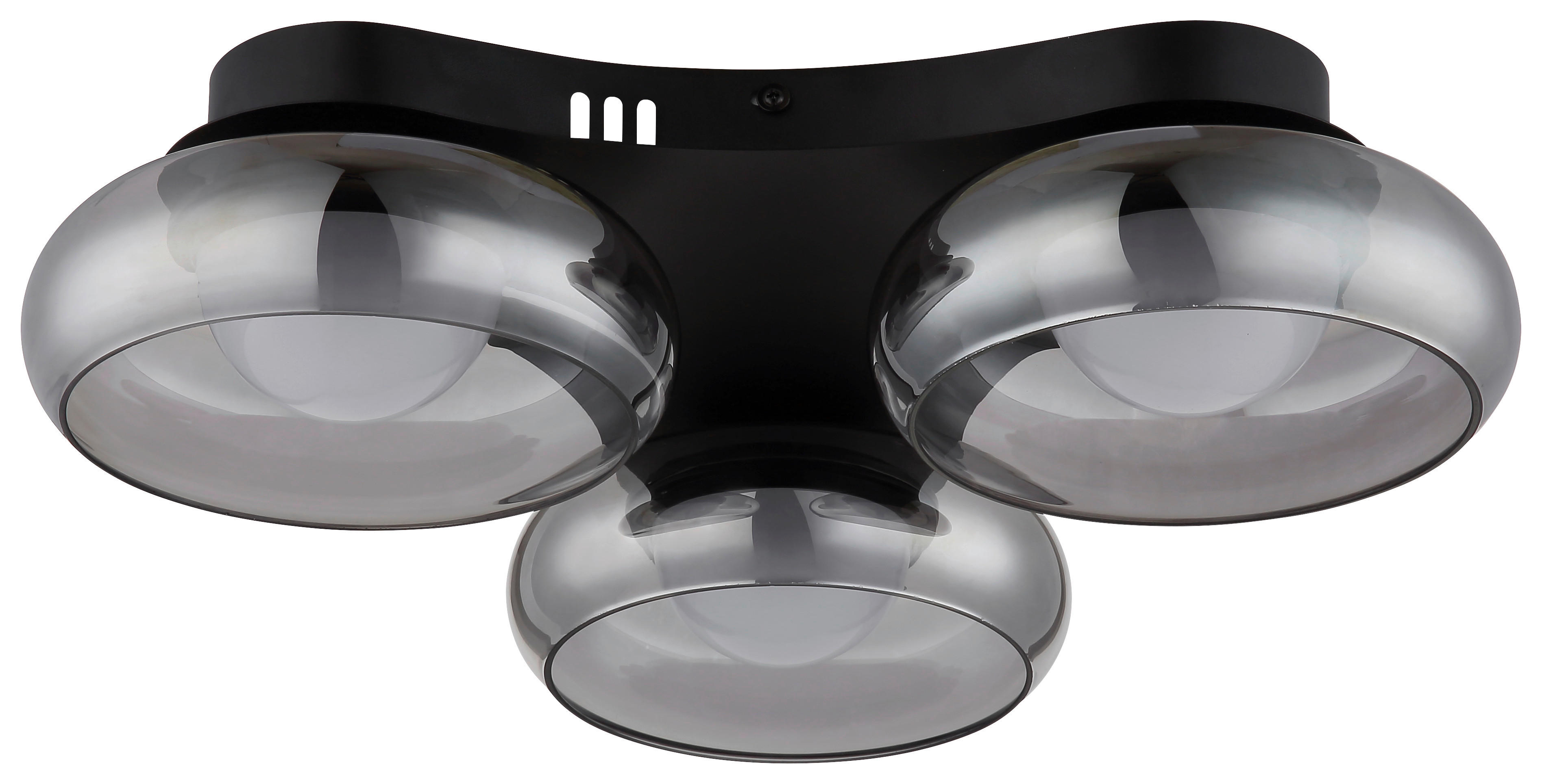 GLOBO Deckenleuchte Deckenleuchte-Carlene - schwarz/Rauch (52,00/49,00/15,50cm) - GLOBO