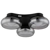 GLOBO Deckenleuchte Deckenleuchte-Carlene - schwarz/Rauch (52,00/49,00/15,50cm) - GLOBO