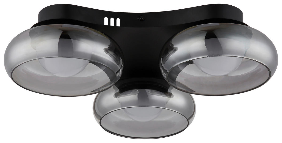 GLOBO Deckenleuchte Deckenleuchte-Carlene - schwarz/Rauch (52,00/49,00/15,50cm) - GLOBO