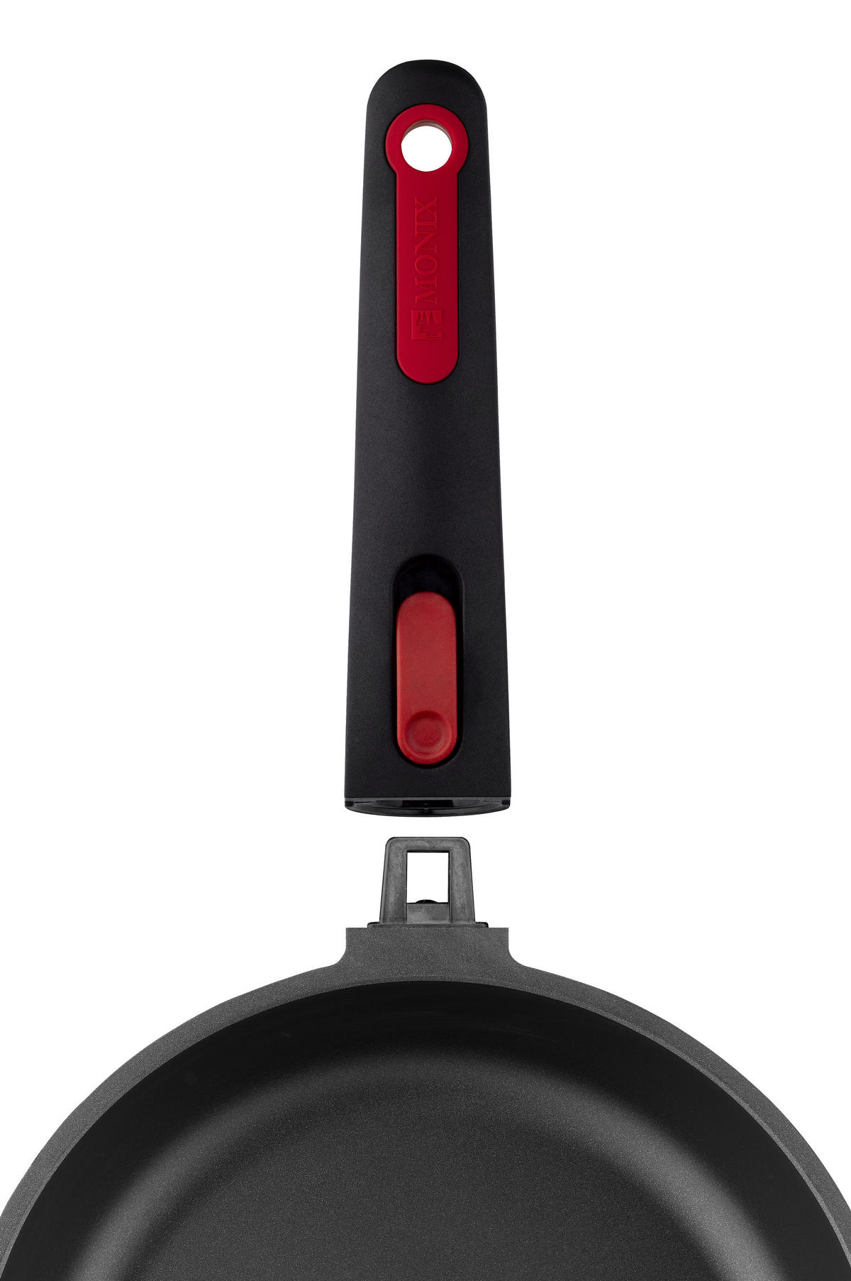 Monix Pfanne IN&OUT schwarz Aluguss D: ca. 22 cm IN&OUT - rot/schwarz (22,00cm) - Monix