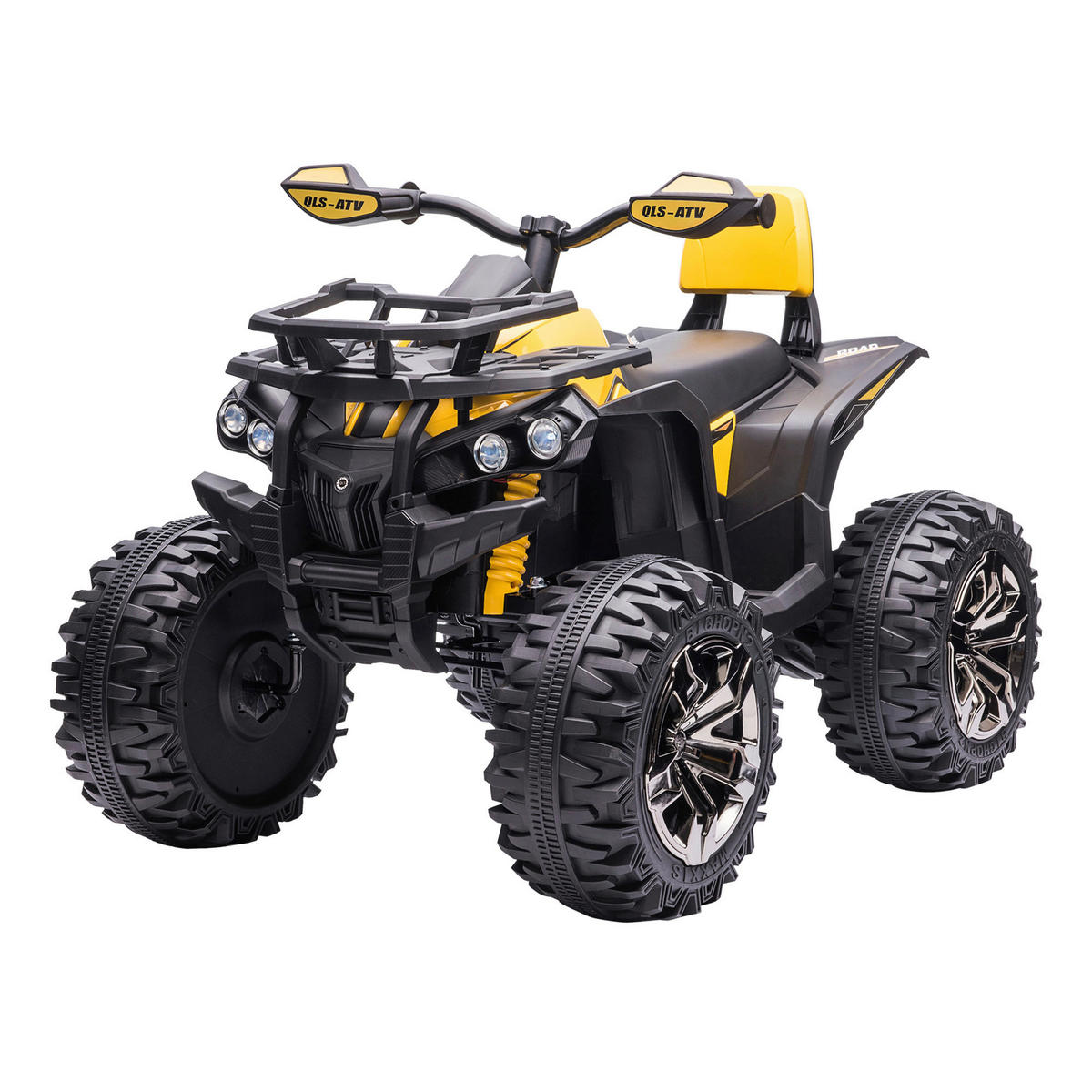 HOMCOM Kinderauto gelb B/H/L: ca. 65x100x73 cm Kinder-Elektrofahrzeug - gelb (73,00/65,00/100,00cm) - HOMCOM