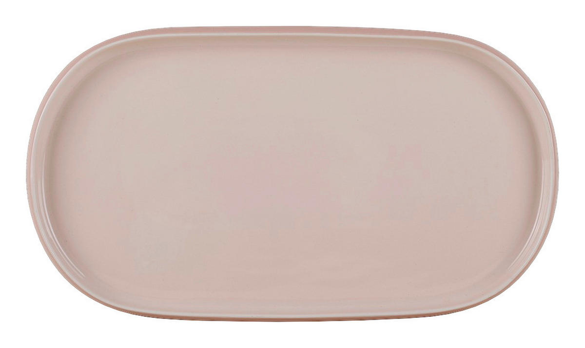 Servierplatte rosa Steinzeug D: ca. 36,4 cm Servierplatte_Modern - rosa (36,40cm)