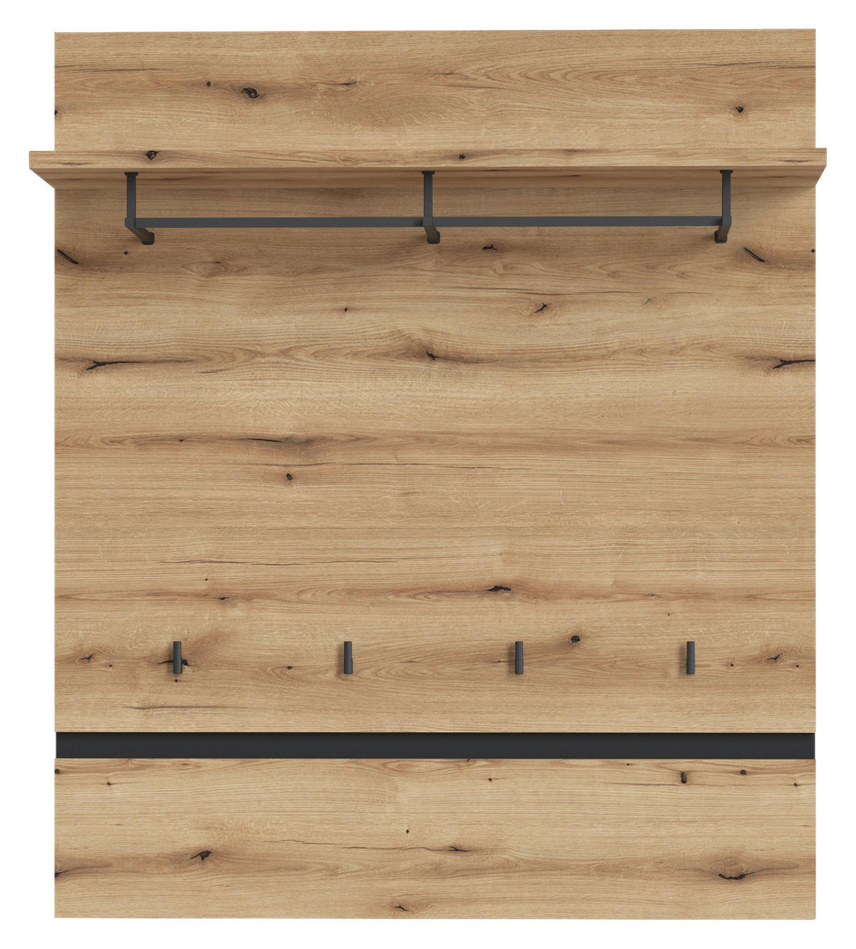 Garderobenpaneel Corte Eiche Evoke Coast Nachbildung anthrazit B/H/T: ca. 100x117x29 cm Corte - Eiche/anthrazit (100,00/117,00/29,00cm)