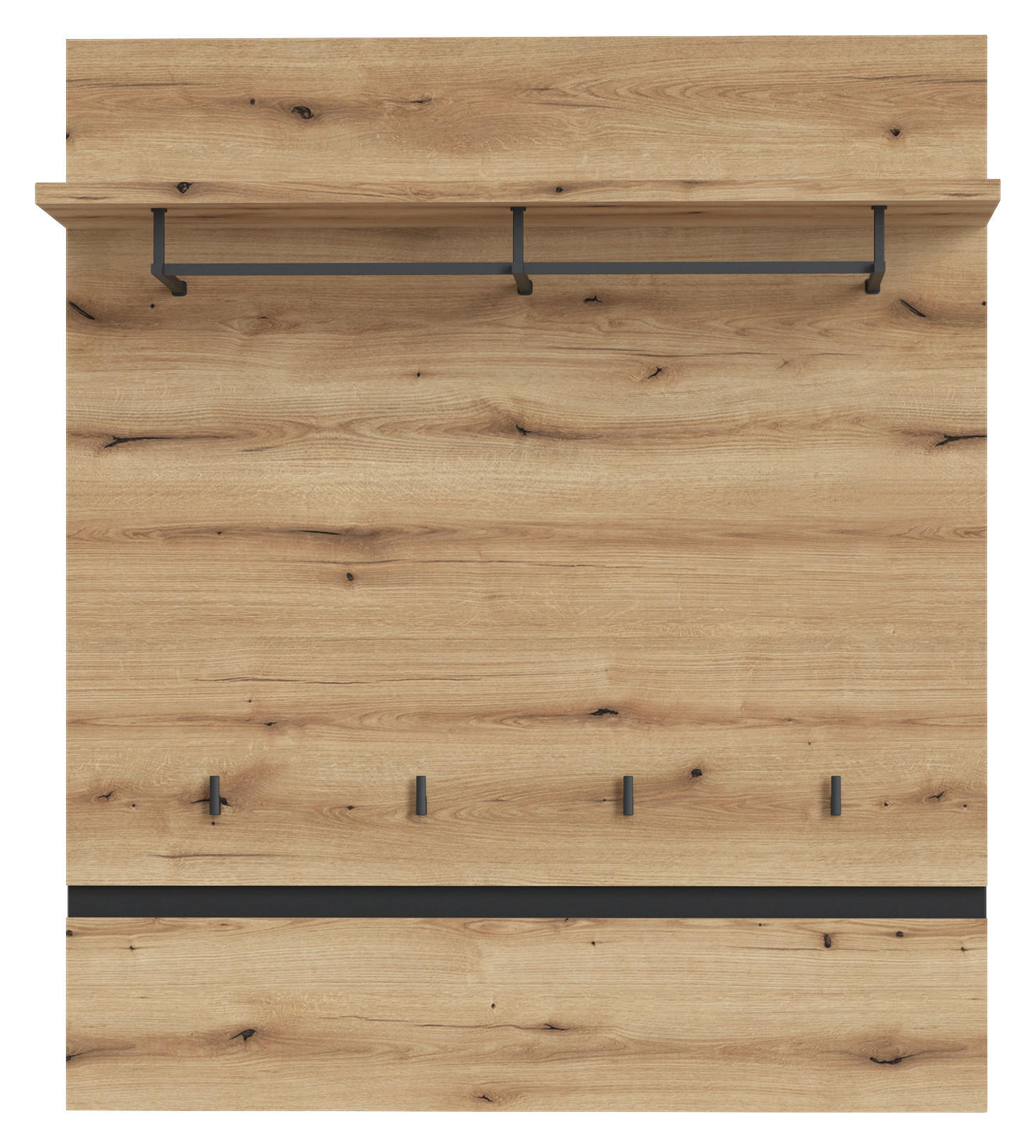 Thumbnail - Garderobenpaneel Corte Eiche Evoke Coast Nachbildung anthrazit B/H/T: ca. 100x117x29 cm