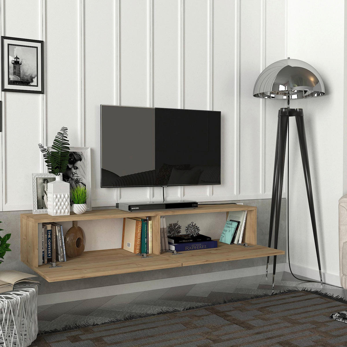 TV-Lowboard Aristo Saphir Nachbildung B/H/T: ca. 135x25x31,6 cm Aristo - Saphir (135,00/25,00/31,60cm) - moebel17