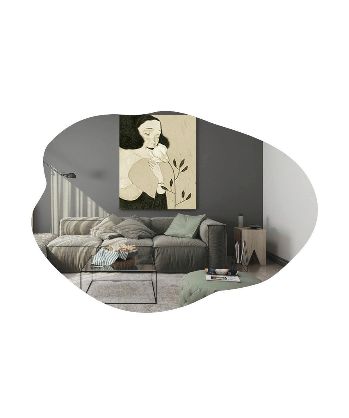 Wandspiegel Oho transparent Spanplatte B/H/T: ca. 60x85x3,5 cm Oho - transparent (60,00/85,00/3,50cm) - moebel17
