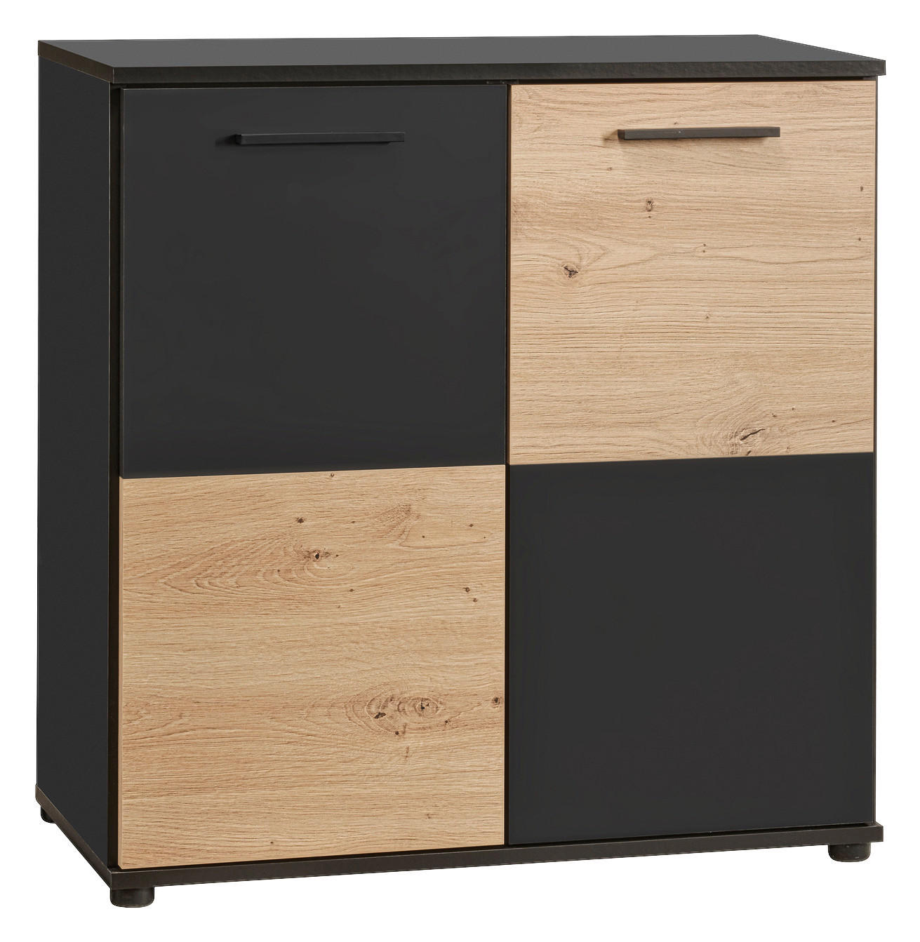 Kommode Zero Eiche Artisan Oak Nachbildung anthrazit B/H/T: ca. 72x72x34 cm Zero - Eiche/anthrazit (72,00/72,00/34,00cm)