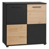 Kommode Zero Eiche Artisan Oak Nachbildung anthrazit B/H/T: ca. 72x72x34 cm Zero - Eiche/anthrazit (72,00/72,00/34,00cm)