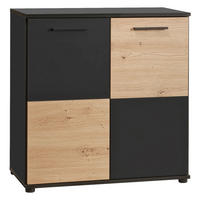 Kommode Zero Eiche Artisan Oak Nachbildung anthrazit B/H/T: ca. 72x72x34 cm Zero - Eiche/anthrazit (72,00/72,00/34,00cm)