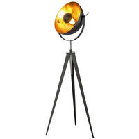 GLOBO Stehleuchte BOWY 40150145X gold schwarz Metall H/D: ca. 168x63,5 cm 1 Brennstellen BOWY - gold/schwarz (63,50/168,00cm) - GLOBO