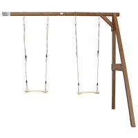 AXI Doppel-Anbauschaukel braun B/H/L: ca. 244x207x160 cm Doppel-Anbauschaukel - braun (160,00/244,00/207,00cm) - AXI
