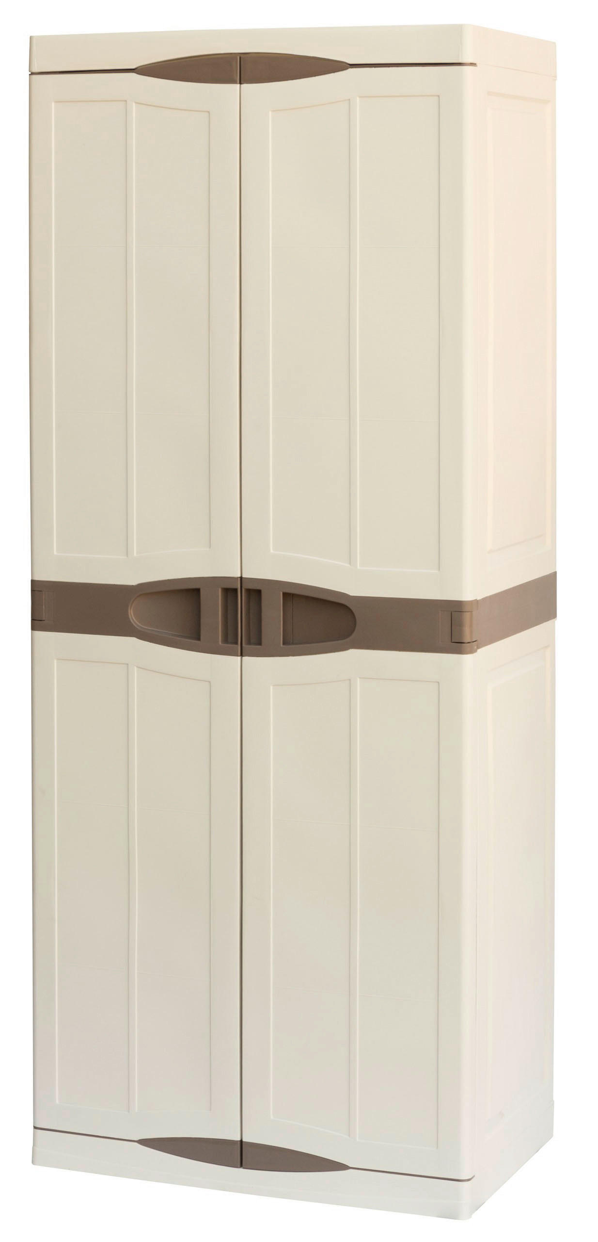 Artplast Kunststoffschrank Evolution braun Polyrattan B/H/L: ca. 47x184x70 cm Evolution - braun/beige (70,00/47,00/184,00cm) - Artplast
