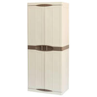 Artplast Kunststoffschrank Evolution braun Polyrattan B/H/L: ca. 47x184x70 cm Evolution - braun/beige (70,00/47,00/184,00cm) - ArtPlast
