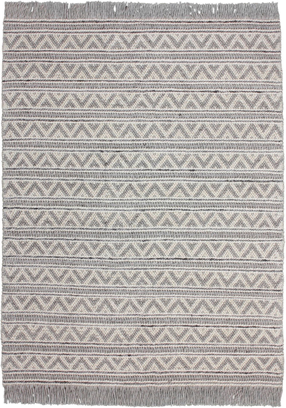 Kayoom Kurzflorteppich Natura 410 silber B/L: ca. 200x290 cm Natura 410 - creme/silber (200,00/290,00cm) - Kayoom